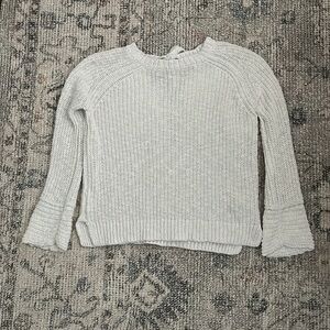 Velvet by Graham & Spencer XS White Crochet Knit Sweater Top